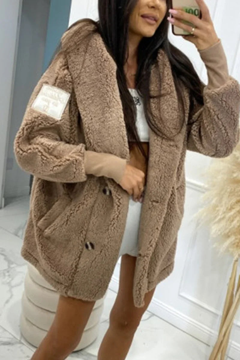 Sabrina - Damen Plüsch Kapuzenjacke