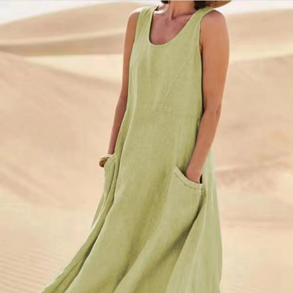 SOREYA – Die ärmellose sommerrobe mit maxitaschen maxikomfort