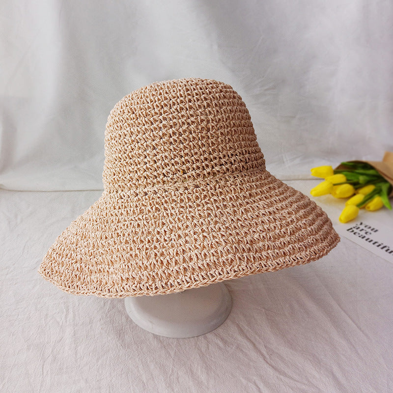 Leicht fallender Retro-Flacher Sommerhut – Emma