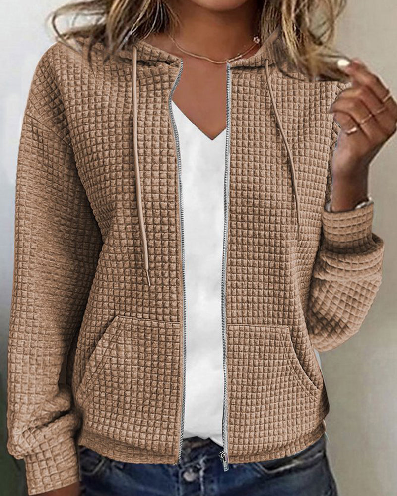 WW | Modisches Sweatshirt Mit Kapuze Und Taschen Für Frauen