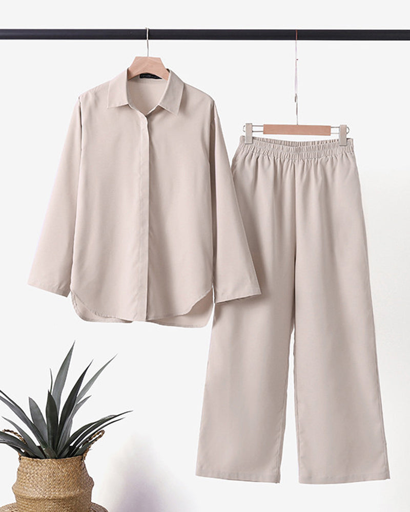Beth - Bequemes Sommer Leinen-Set