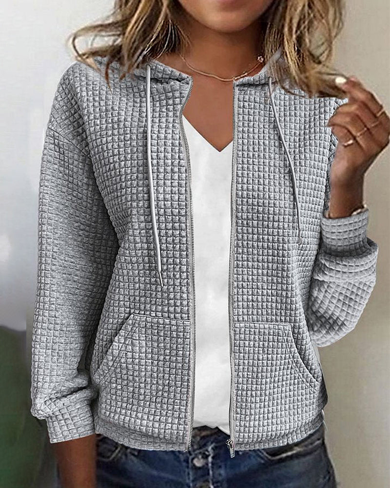 WW | Modisches Sweatshirt Mit Kapuze Und Taschen Für Frauen