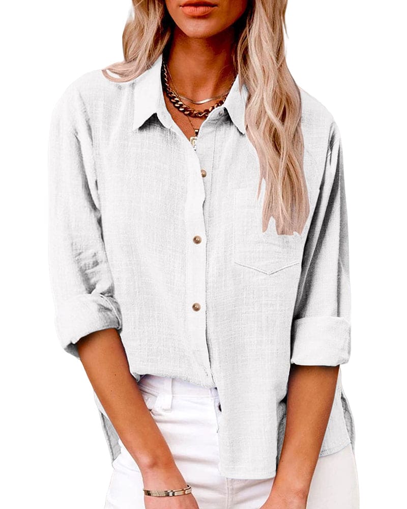 Amalia | Damen Bluse mit langen Ärmeln