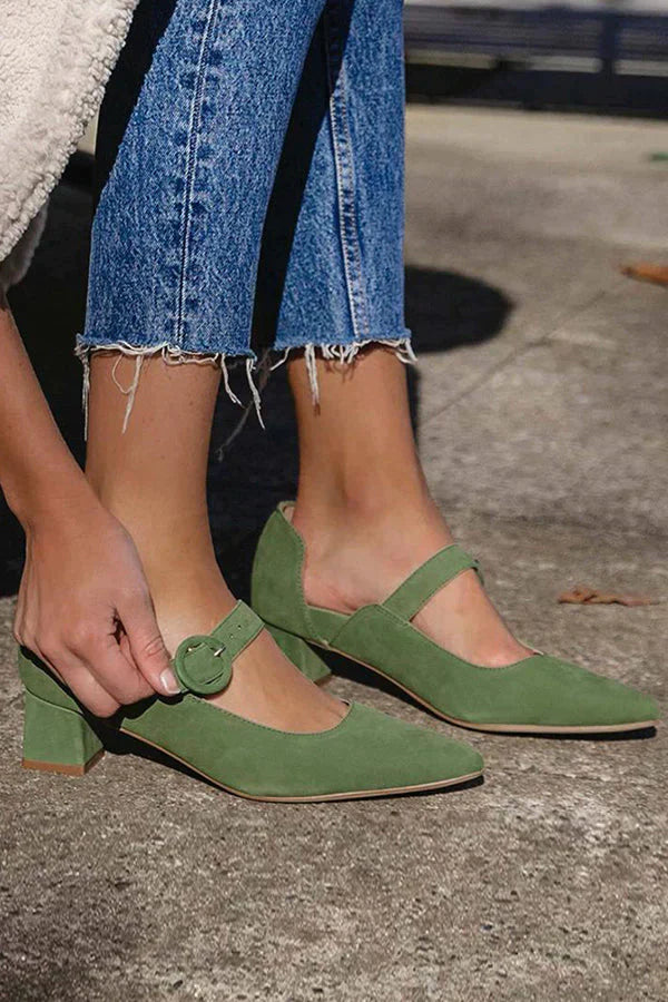 Damen Mary Jane Pumps – Elegante Schuhe mit Blockabsatz & verstellbarem Riemen