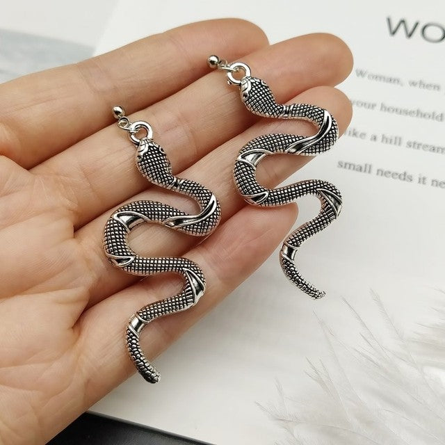 Reptil Glanz | Vintage Schlange Form baumeln Ohrringe