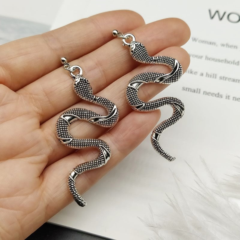 Reptil Glanz | Vintage Schlange Form baumeln Ohrringe