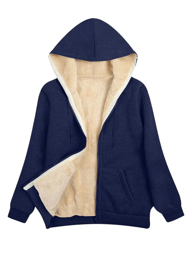 WW | Warme und weiche Kapuzenjacke für Damen | Perfekt für den Winter