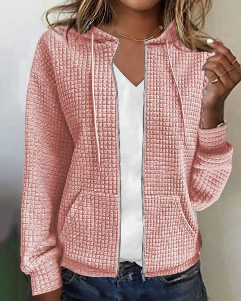 WW | Modisches Sweatshirt Mit Kapuze Und Taschen Für Frauen