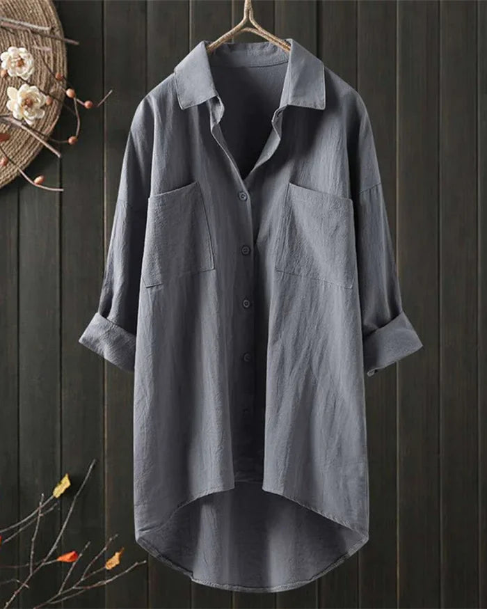 Jesse | Dames Weiß Leinenbluse