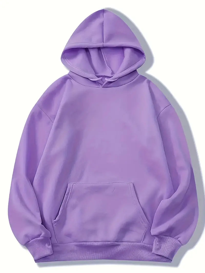 WW | Bequemer Einfarbiger Damen Hoodie mit Kapuze