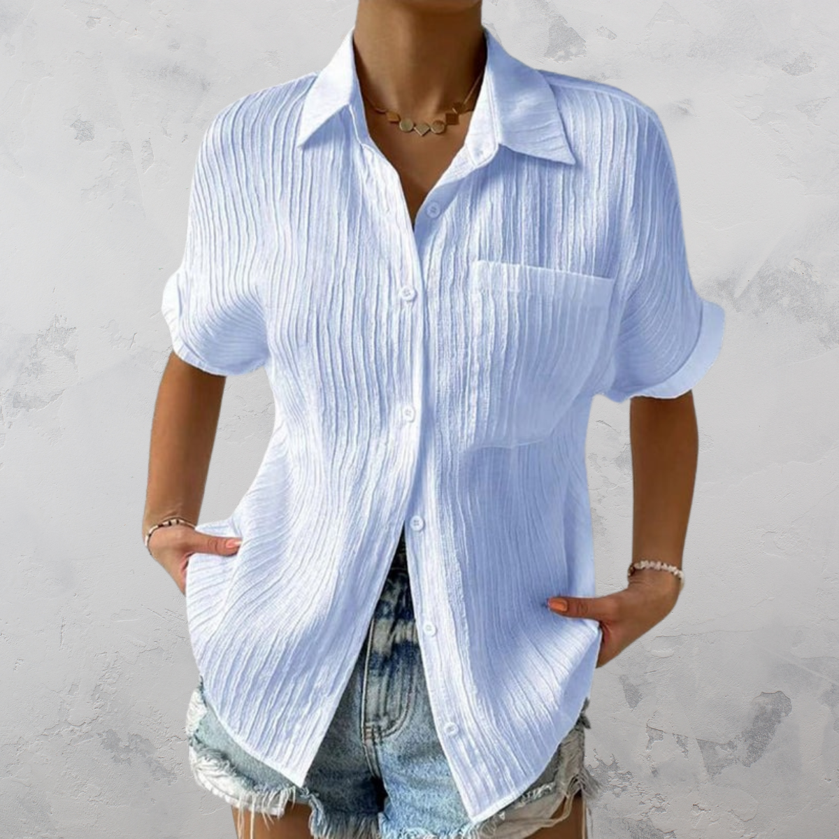 Strukturiertes Sommerhemd Für Damen | Freizeit