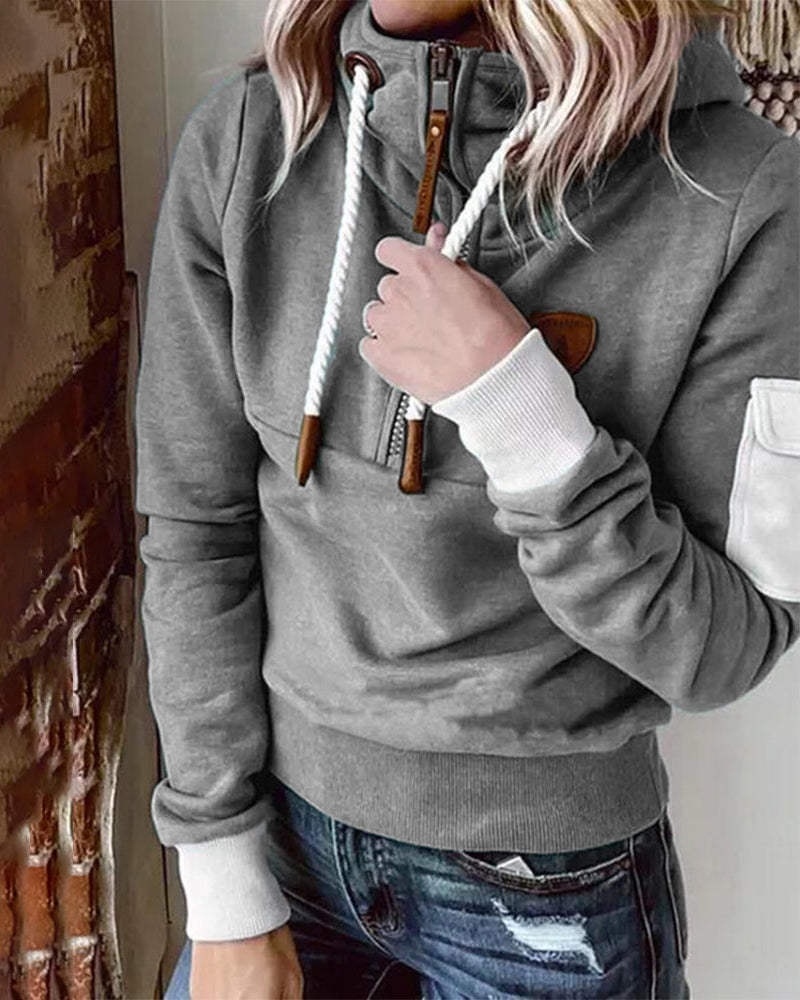 WW | Lässiges Sweatshirt mit Halbem Reißverschluss