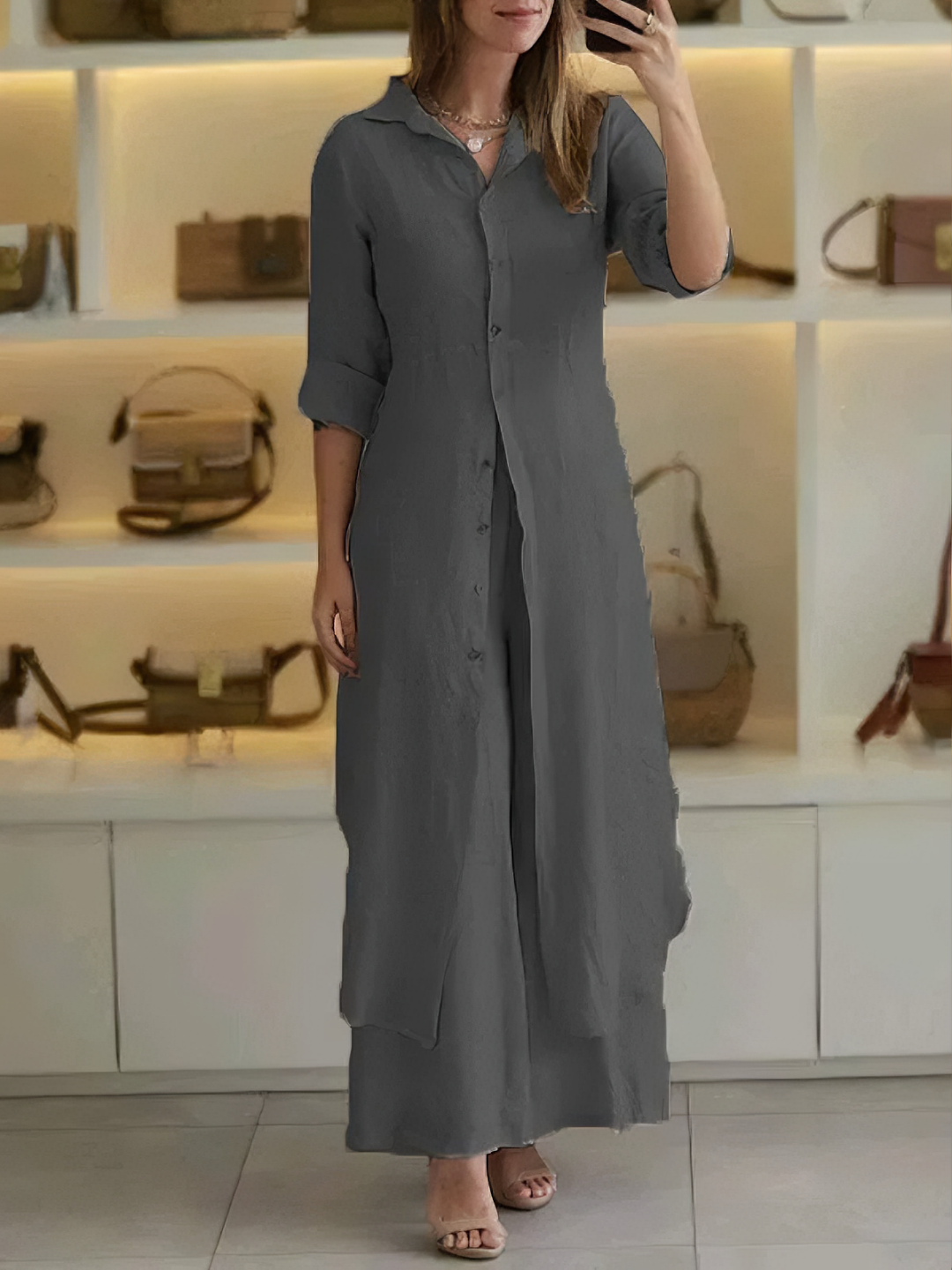 Zweiteiliges Damen Sommer Set aus Leinen – Amaya