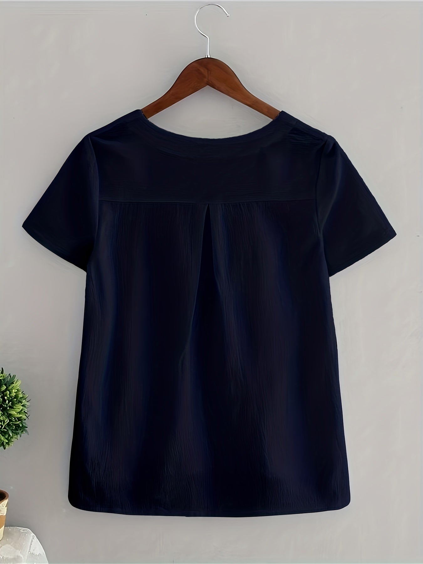 Jacqueline | Damen Weiß V-Ausschnitt Leinen Bluse