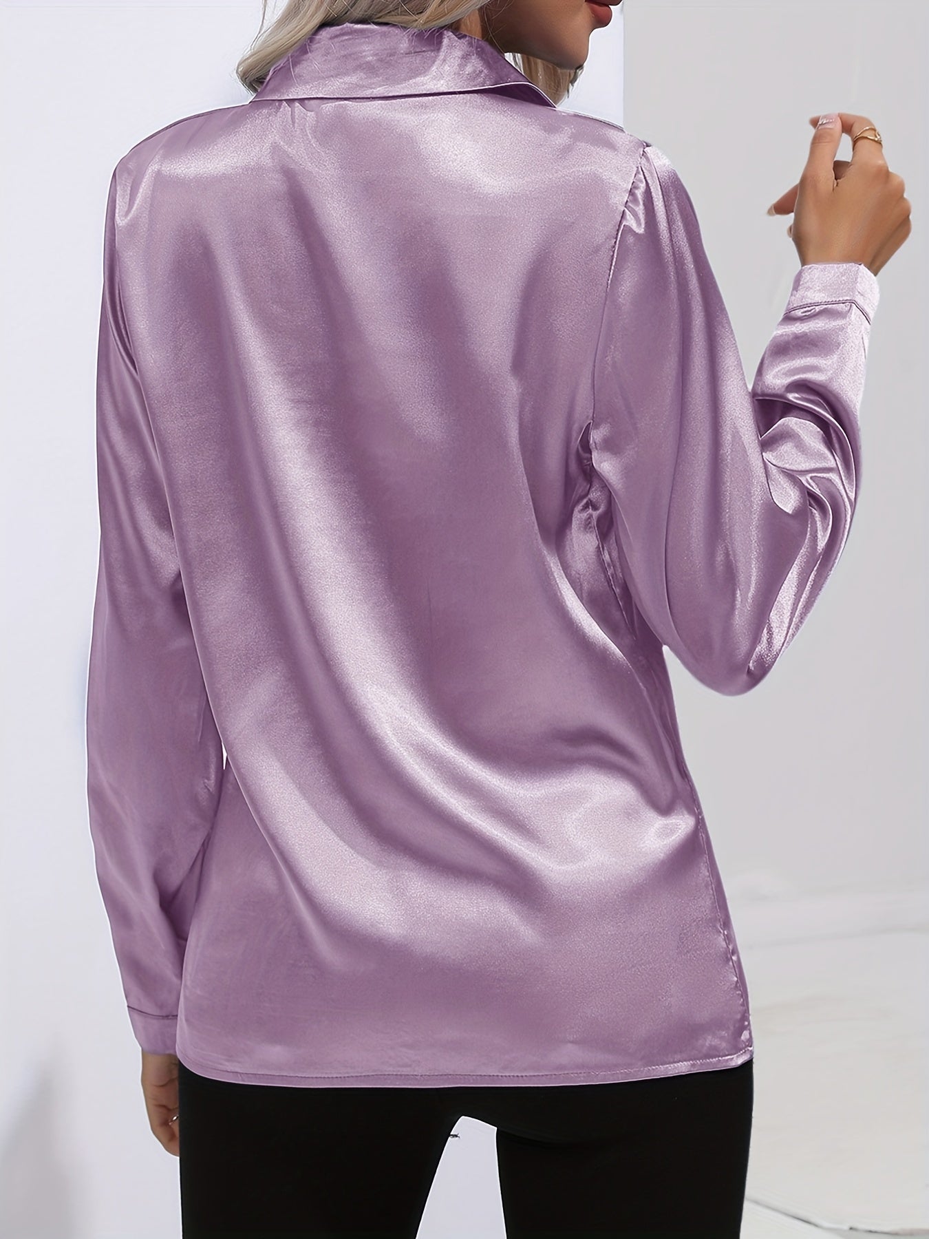 Melitta | Damen Elegante Satinbluse