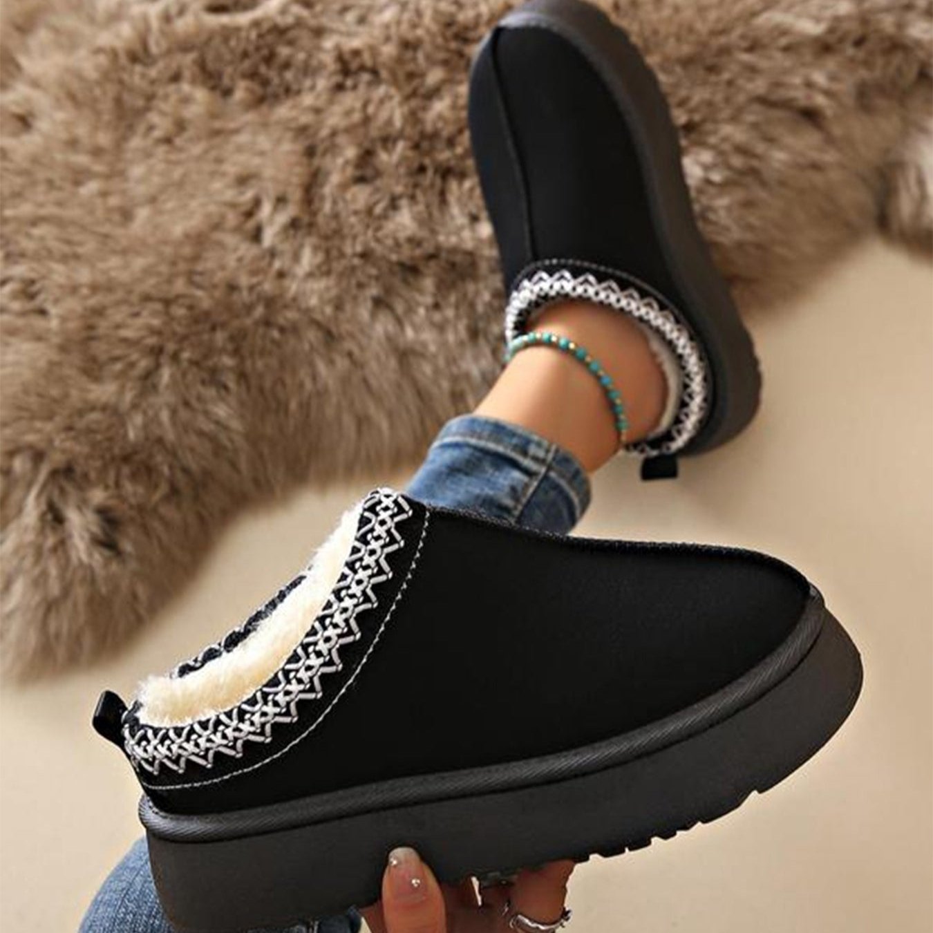Audrey - Mode Schnee Muffin Stiefel groß