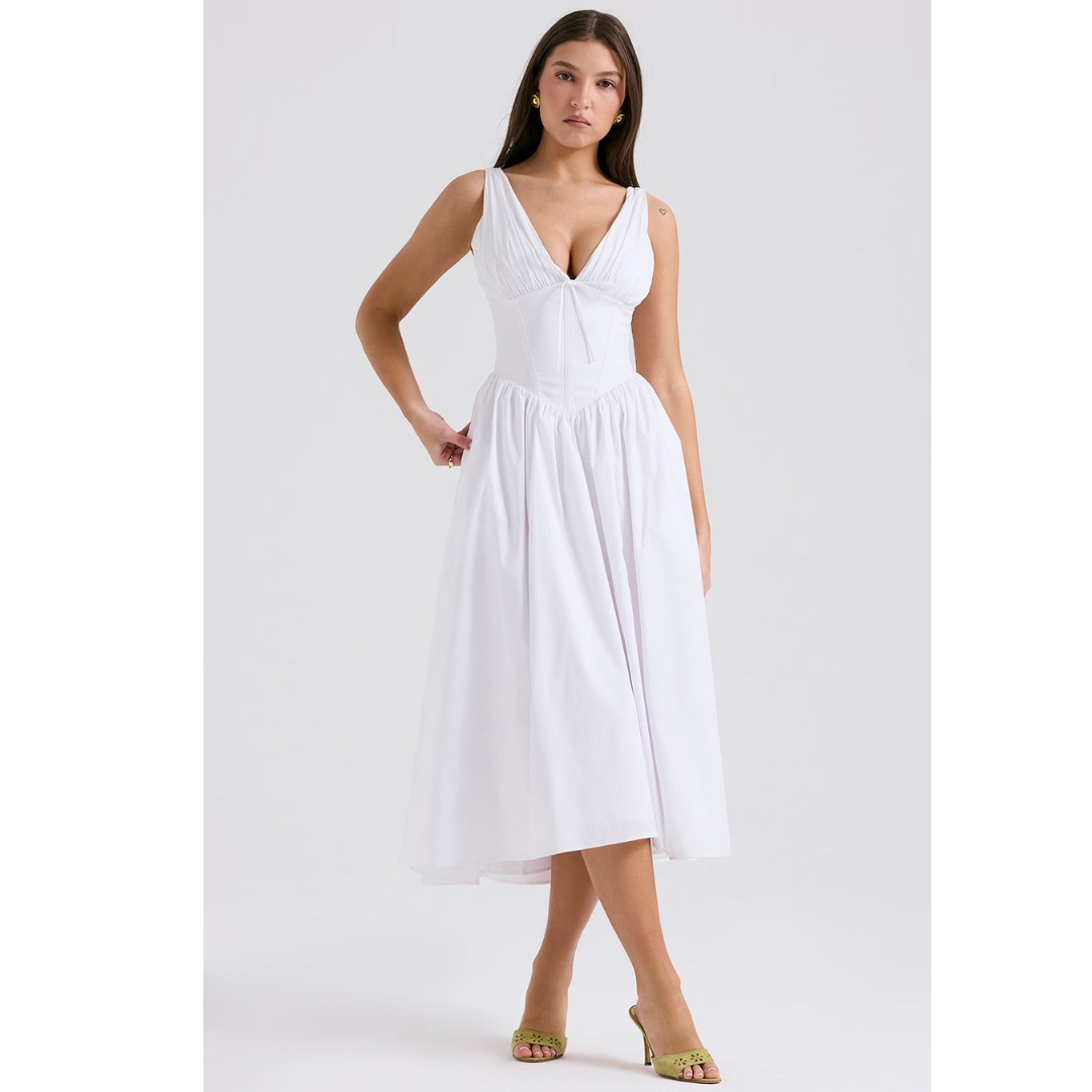 Damenkleid Mit Blumenmuster Für Hochzeitsgäste | Midi