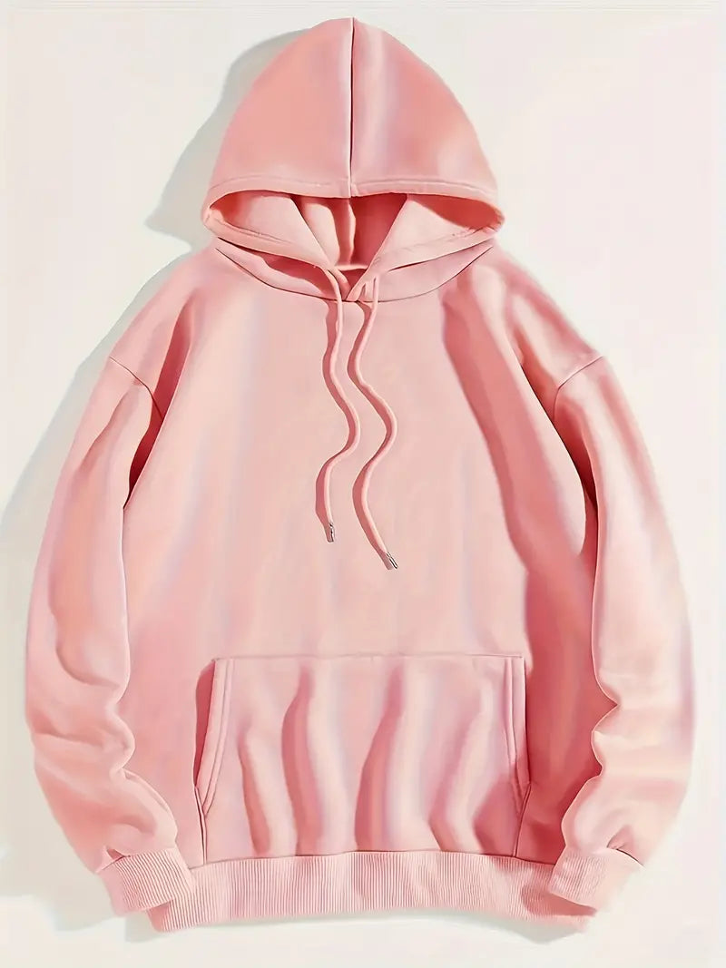 WW | Bequemer Einfarbiger Damen Hoodie mit Kapuze