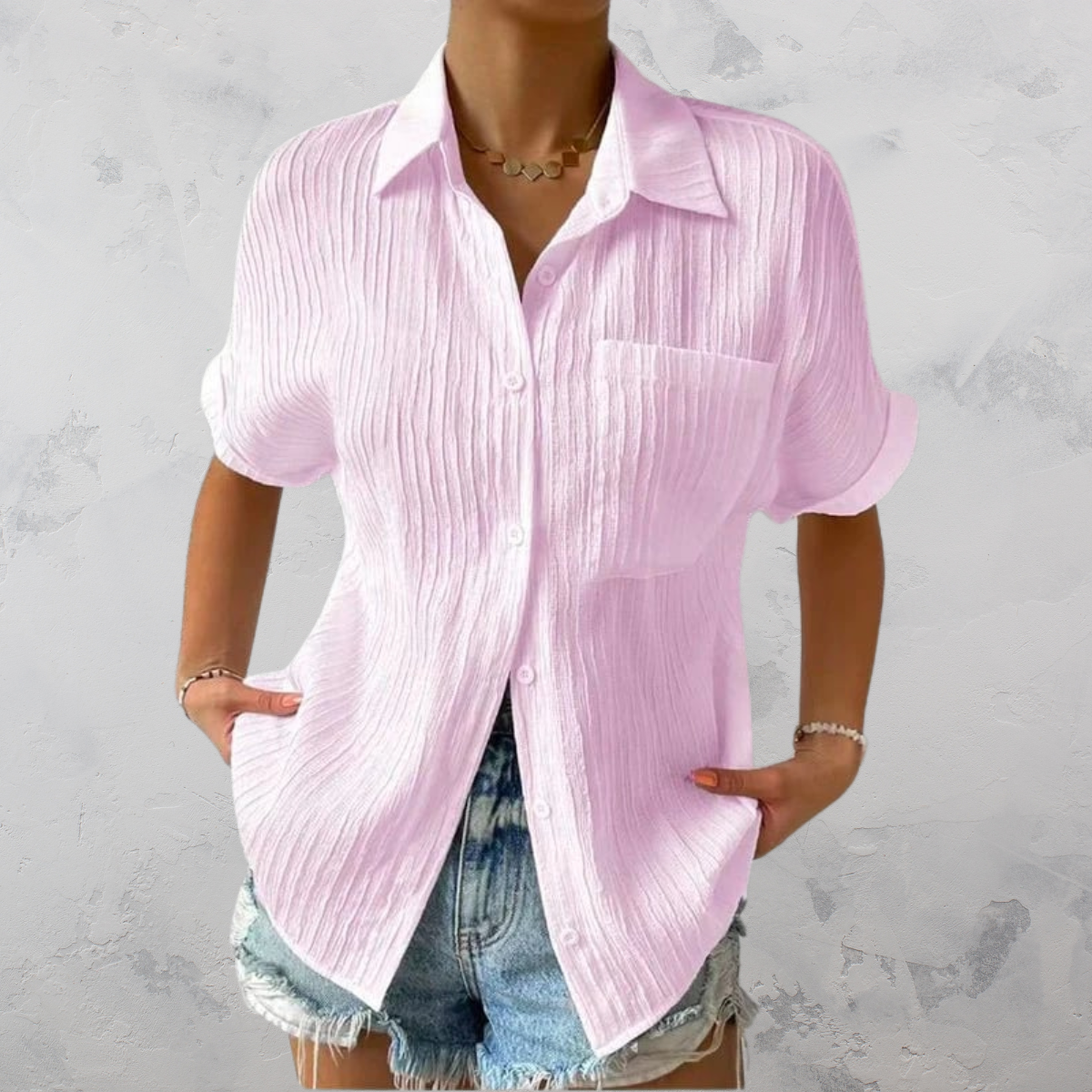 Strukturiertes Sommerhemd Für Damen | Freizeit