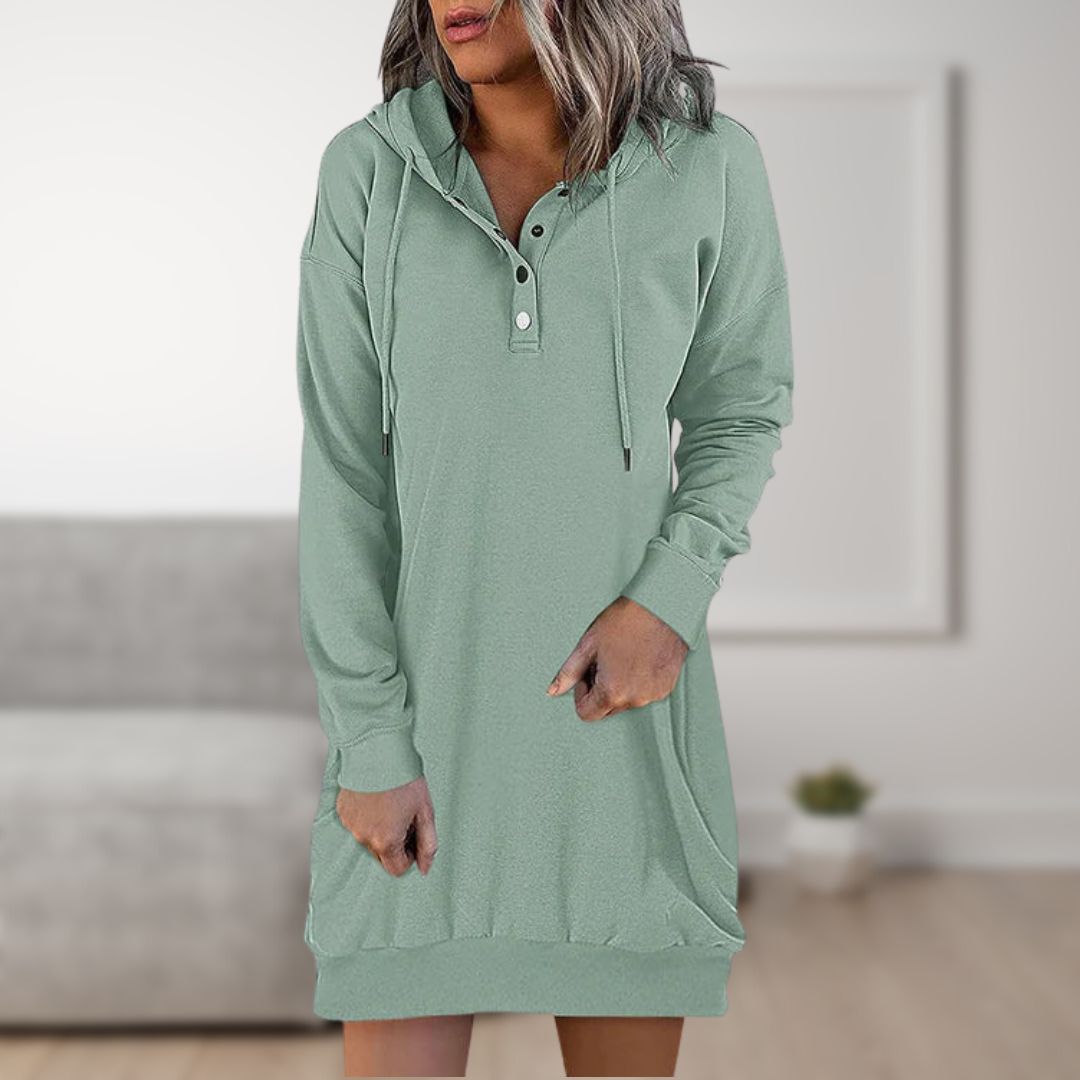 WW Kapuzenkleid | Trendy Kapuzen pullover für Damen