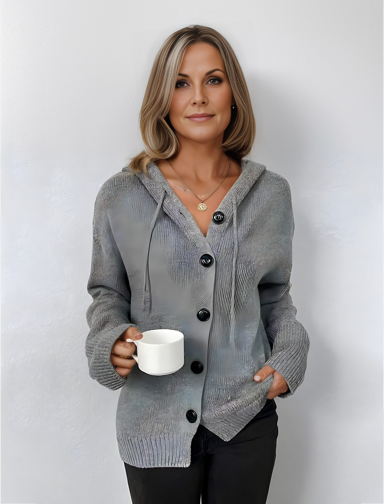 WW Hoodie | Warme Bequeme Damenweste mit Kapuze