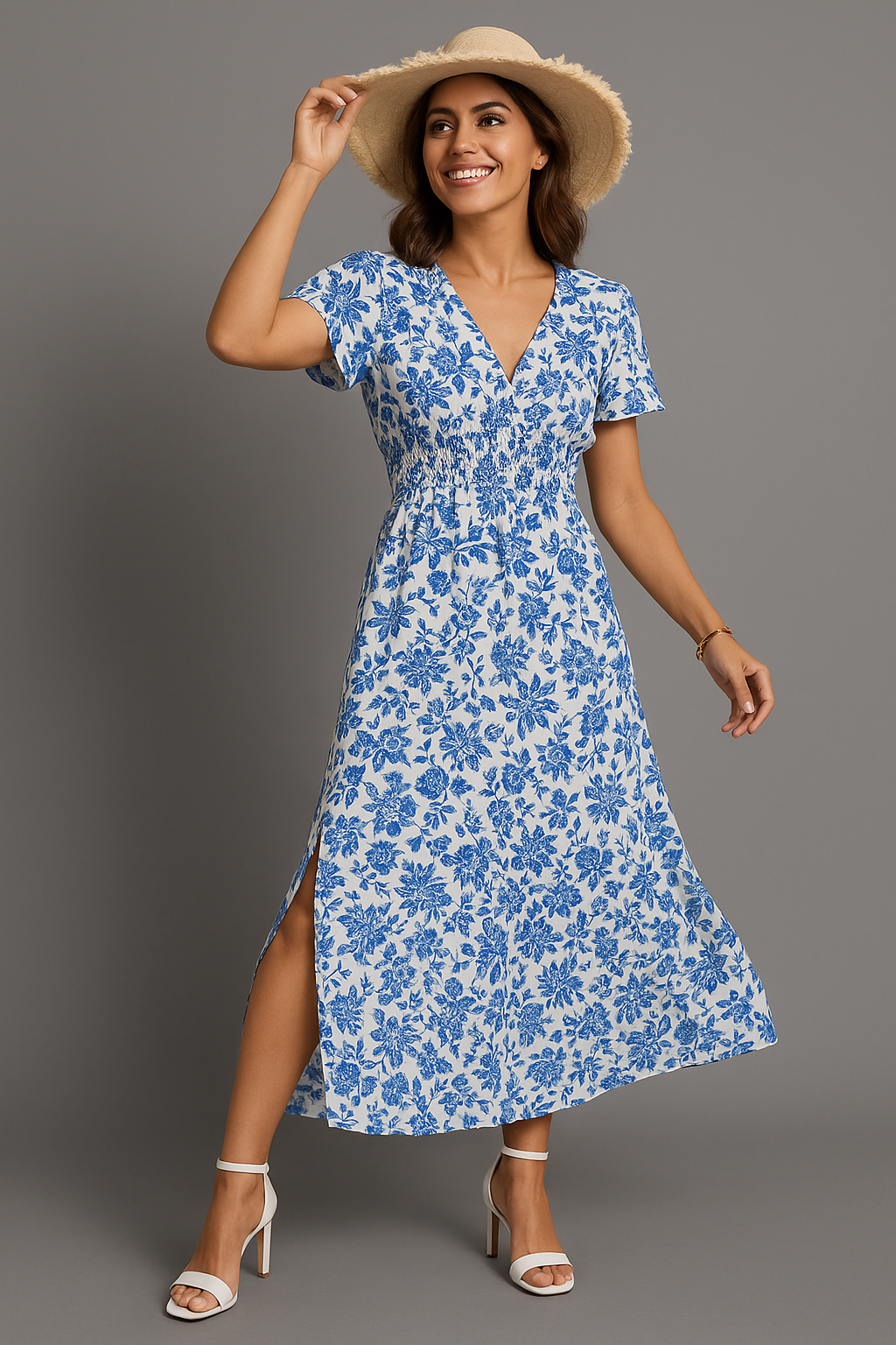 Vileta - Chic und Lässiges Blumenmustern Kleid für Sonnige Tage