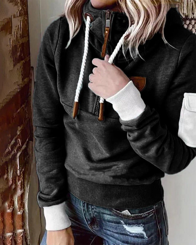 WW | Lässiges Sweatshirt mit Halbem Reißverschluss