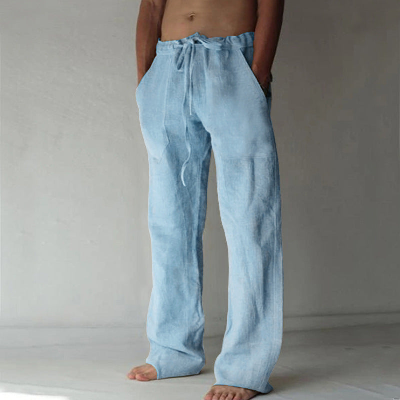 Anton - Einfarbige Herren-Freizeithose aus Leinen