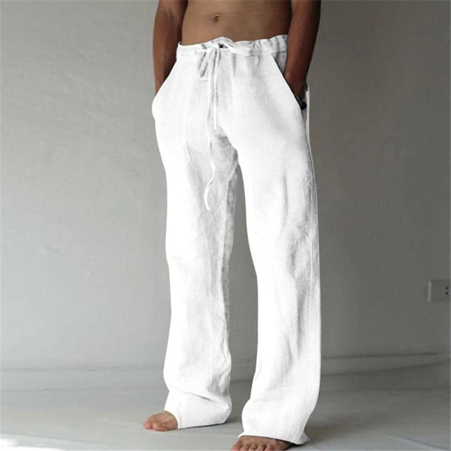 Anton - Einfarbige Herren-Freizeithose aus Leinen