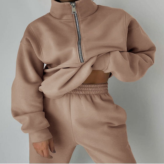 WW-Sweatshirt und Hose für Damen bekleidung mit Reiß verschluss