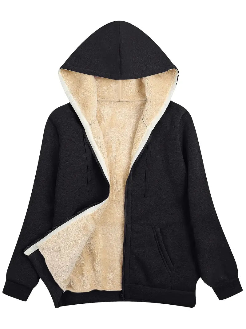 WW | Warme und weiche Kapuzenjacke für Damen | Perfekt für den Winter