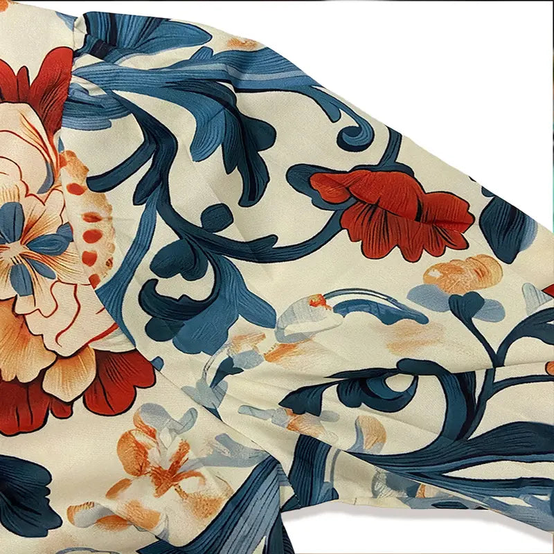 Vintage Blumen Damen Bluse