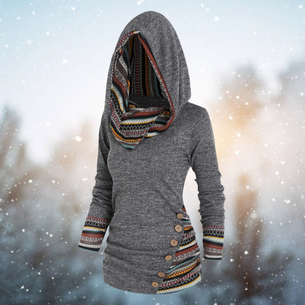 WW | Lässiger Tribal-Hoodie für Damen – Stylisch und Bequem