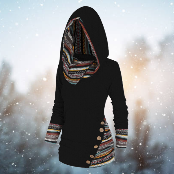 WW | Lässiger Tribal-Hoodie für Damen – Stylisch und Bequem