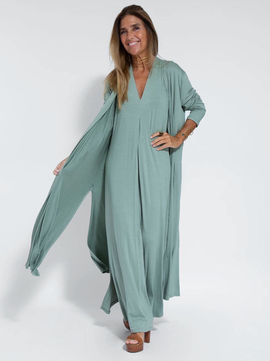 Figurbetontes Kleid mit Weste – Valentina