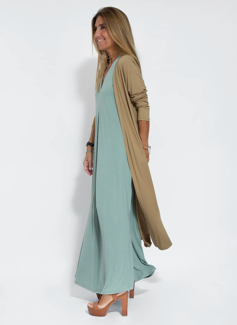 Figurbetontes Kleid mit Weste – Valentina