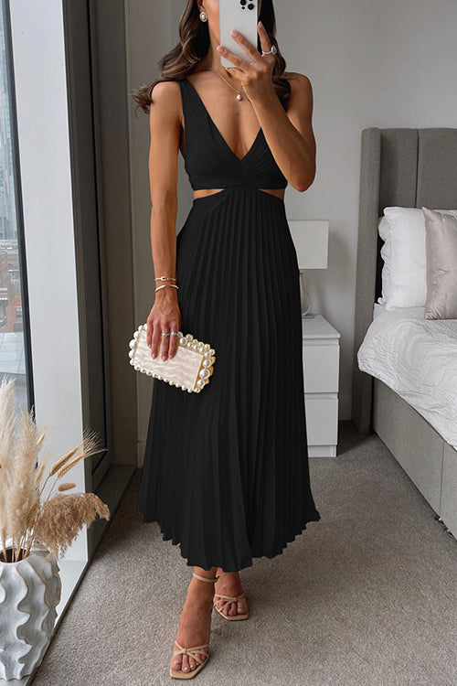 Elsa - Plissee-Maxikleid