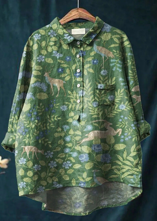 Klassische Damen Bluse mit Blumenmuster