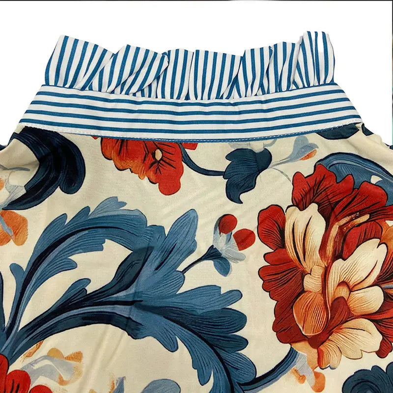 Vintage Blumen Damen Bluse