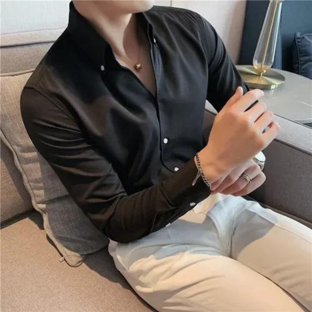 Sebastian Slim-Fit Hemd mit Stehkragen