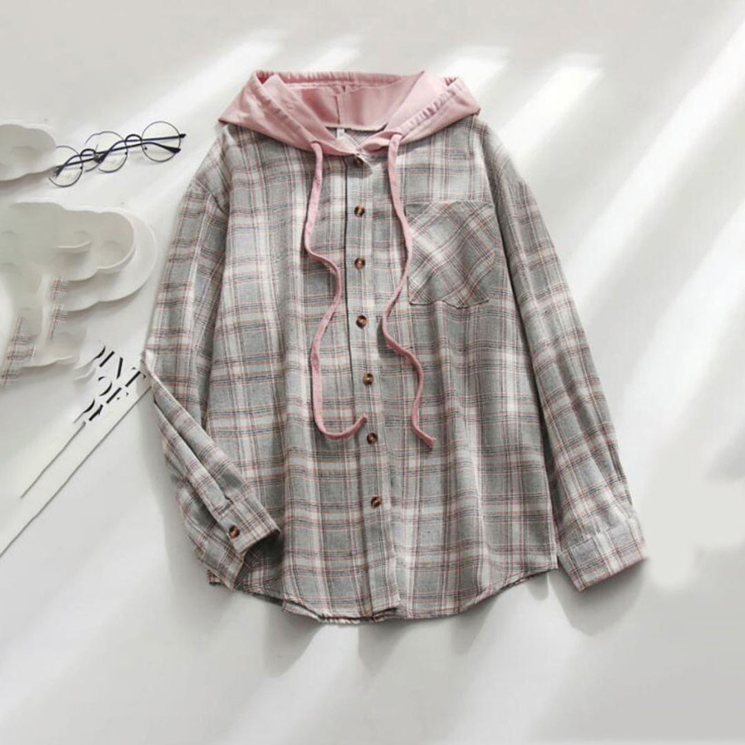 WW - Elegante Kapuzenjacke mit Karodesign