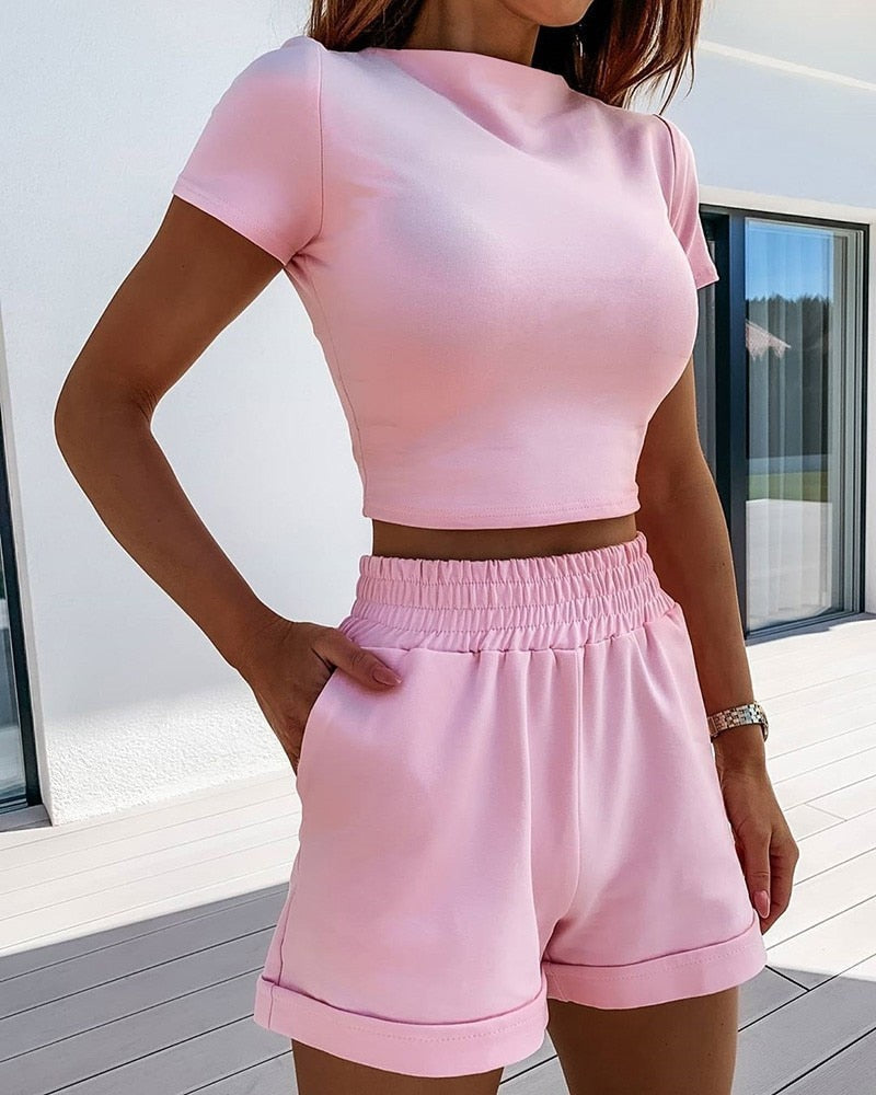2-teiliges Sommer-Sport-Outfit I Top und Short von ElizabethsSet