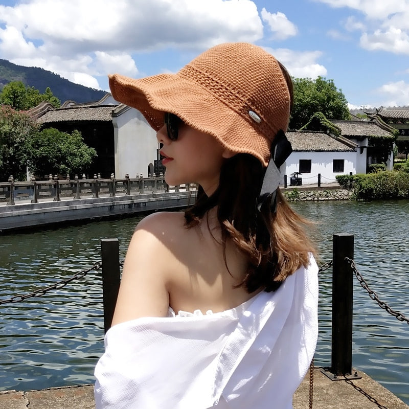 Trendiger Sommerstrohhut mit Öffnung für Pferdeschwanz | 1 kaufen, 1 gratis - SonnenSchwung