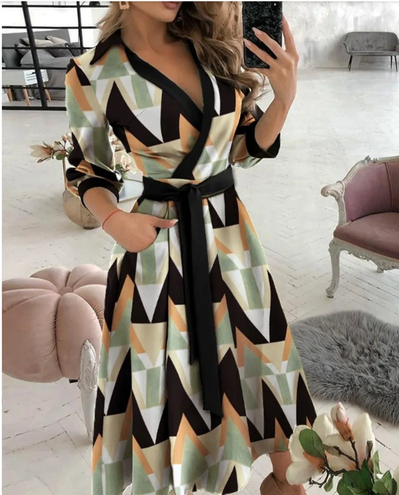 Wickelkleid Mit Gürtel Für Damen | Formell