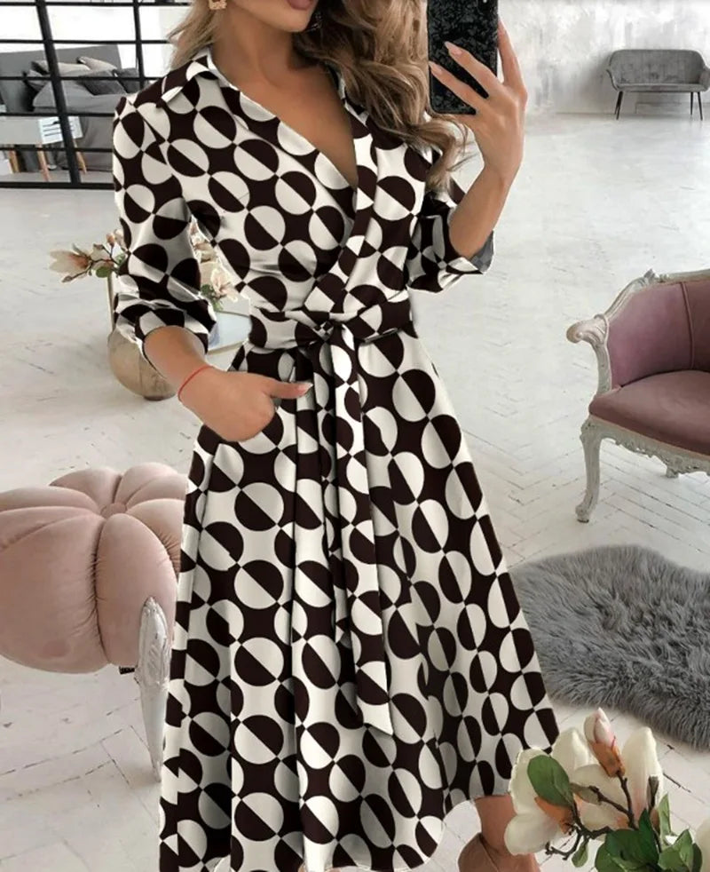 Wickelkleid Mit Gürtel Für Damen | Formell