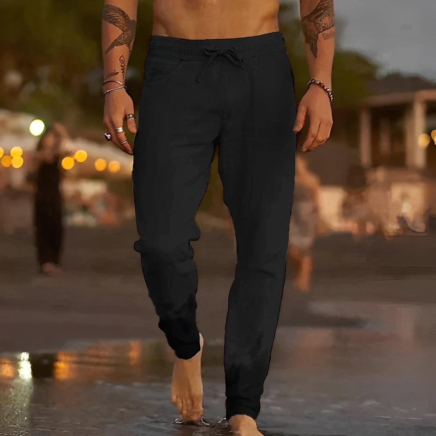 Trafford - Lässige Strandhose aus Leinen für Herren