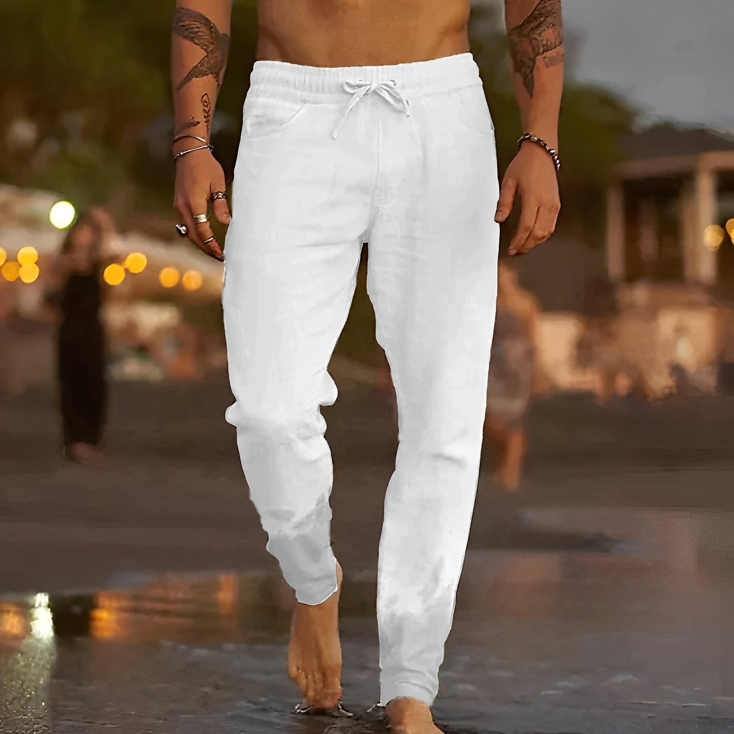 Trafford - Lässige Strandhose aus Leinen für Herren