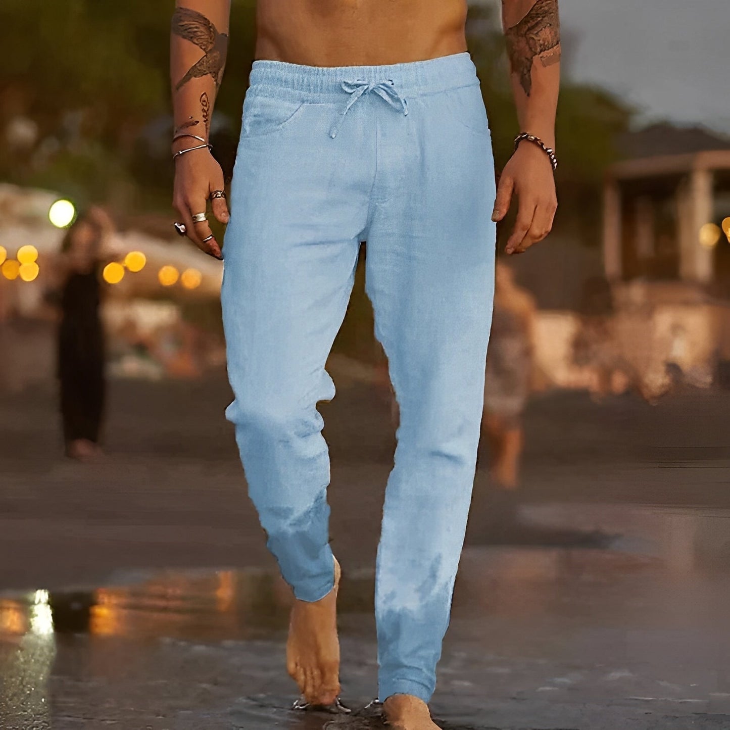 Trafford - Lässige Strandhose aus Leinen für Herren
