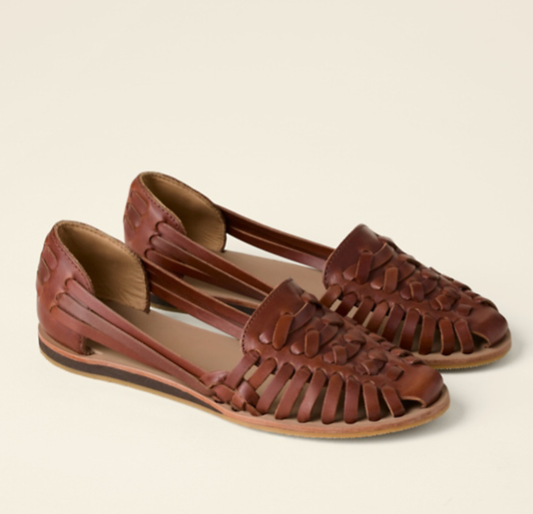 Damen Leder Huarache Sandalen – Handgefertigte Sommerschuhe im geflochtenen Design
