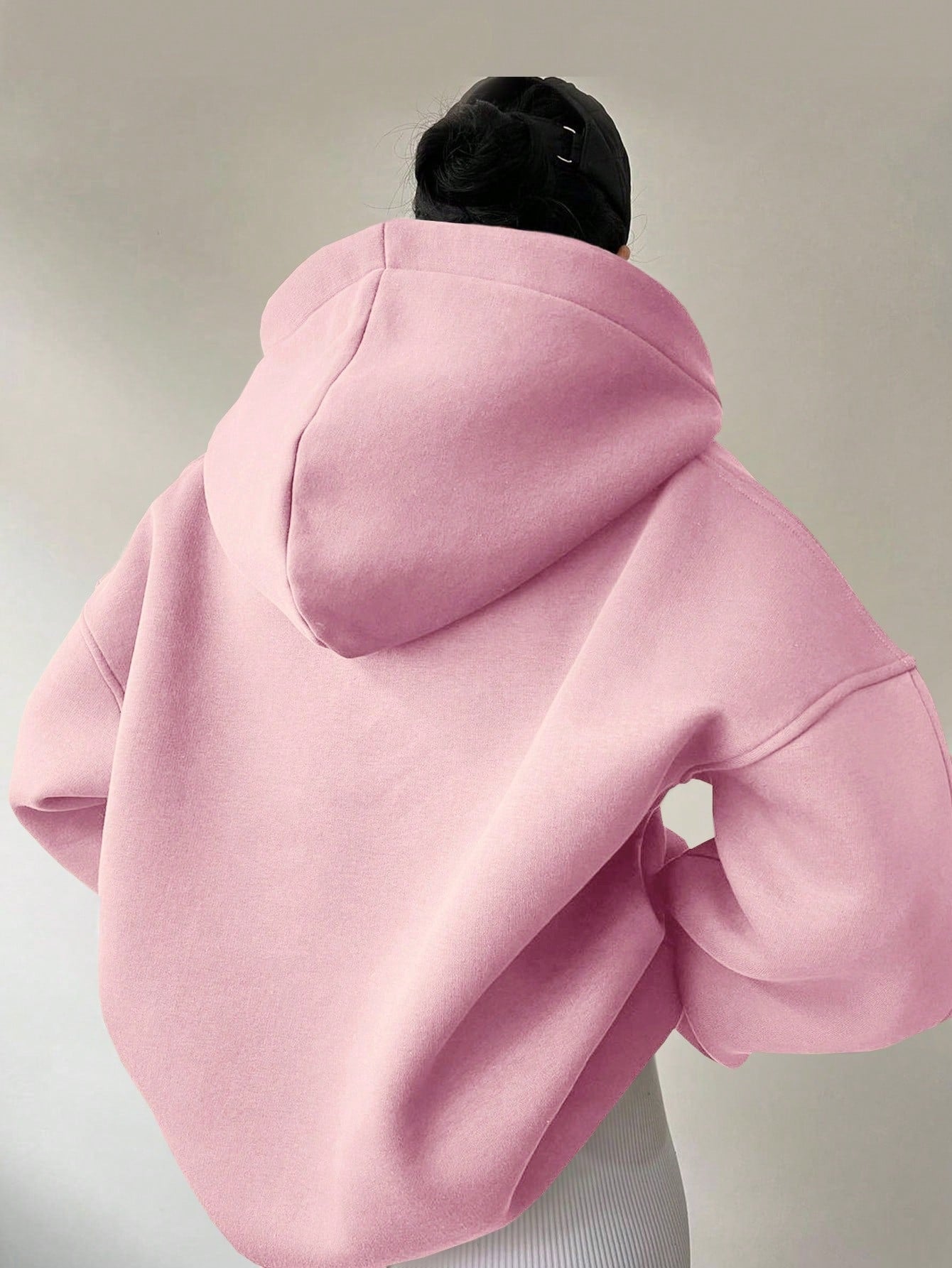 Damen oversized Kapuzenpullover mit modernem Stehkragen und weichen Materialien WW